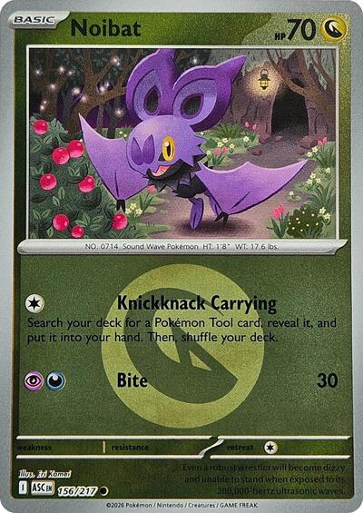 Noibat (Energy Symbol Pattern, #156/217) - Reverse Holofoil