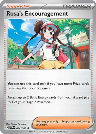 rosa pokemon trainer card Rosa's Encouragement (#084/088) - Reverse Holofoil