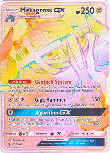 metagross gx pokemon card [sm2] 059/050〈HR〉 Metal Originally released May 5 Metagross GX #157a Prices |