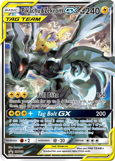 Pikachu & Zekrom GX (#SM168) - Holofoil - Magic Stronghold Games