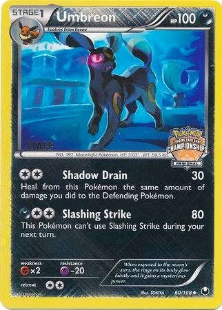 Umbreon - 60/108 (Regional Championships) [Staff] (#060/108) - Reverse  Holofoil - Prisma Games